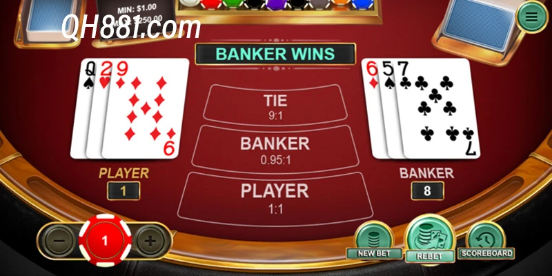 Có nhiều loại cược trong Baccarat QH88